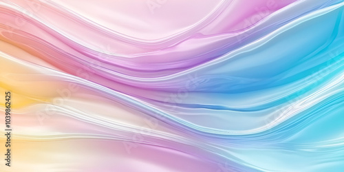 Soft Pastel Colored Silk Fabric Waves