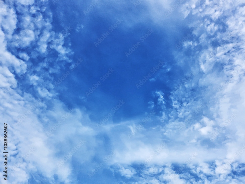 Fototapeta premium Landscape of white clouds on blue sky