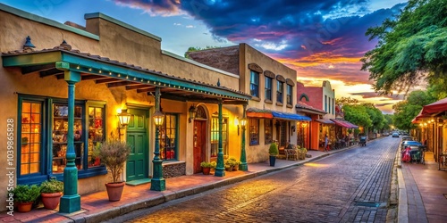 Charming Gift Shops in Old Town Albuquerque, New Mexico - Vibrant Urban Exploration Photography photo