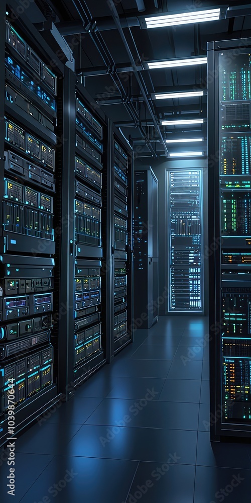 server room with servers Server racks in server room data center server rack with servers server room with servers Server racks in server room data center server rack with servers