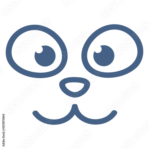 Adorable Cool Cat Looks Happy Sweet Little Smile Face Kitten Pet Design Funny Cool Cartoon Cute Cats Lovers Comic Fun Love Kittens Adorable Feline Like Playful Kitties Fur Baby Illustration Paw Owners