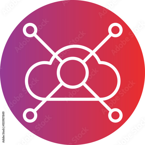 Network Nexus vector icon style