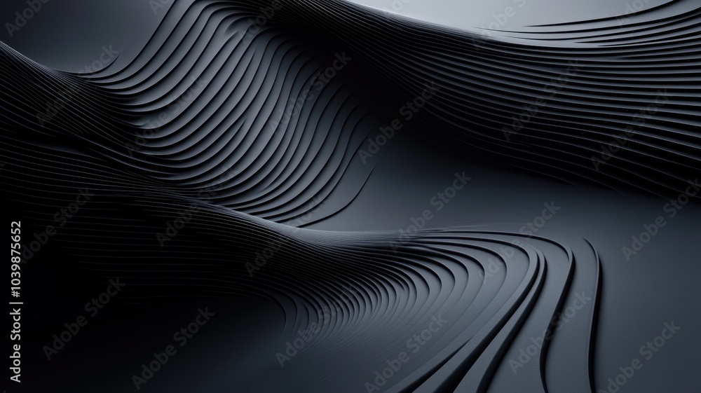 Sleek Black Curves in Fluid Design Sleek Black Curves in Fluid Design