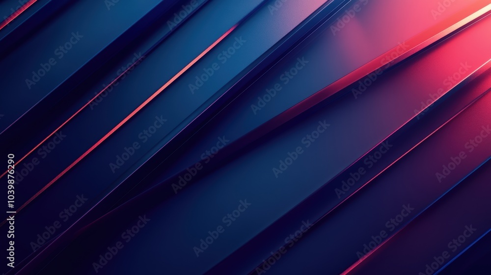 Modern Abstract Blue & Red Lines Modern Abstract Blue & Red Lines