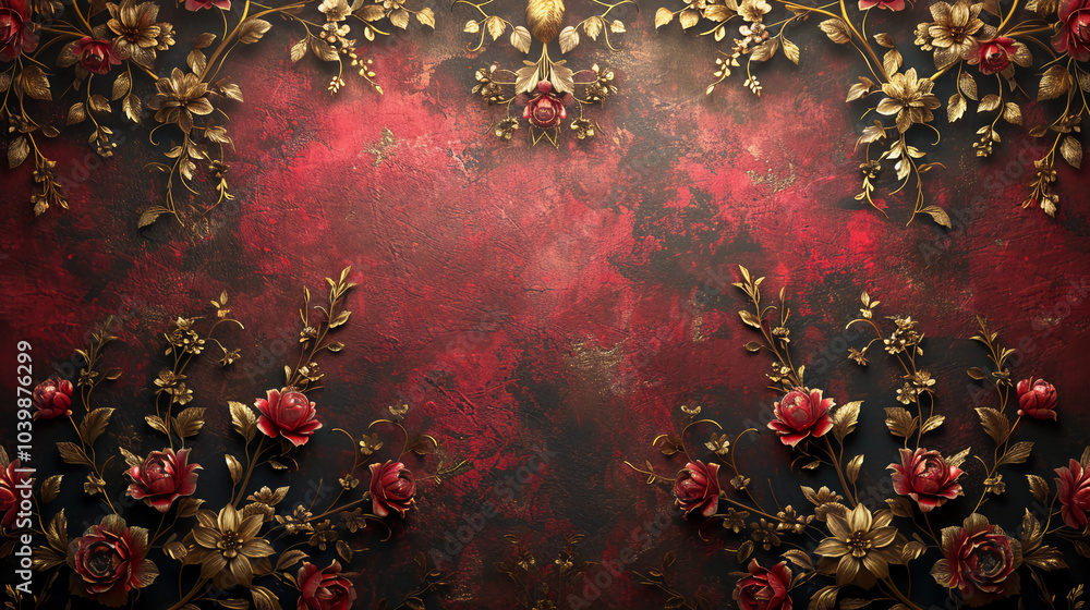 Fototapeta premium red christmas tree