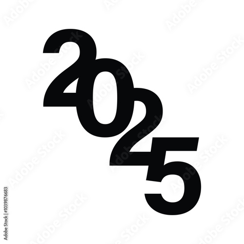 Wallpaper Mural 2025 Happy New Year logo text design Torontodigital.ca
