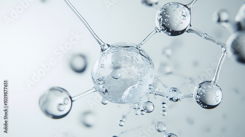 Cosmetic Ingredients, Water Molecule Background Material