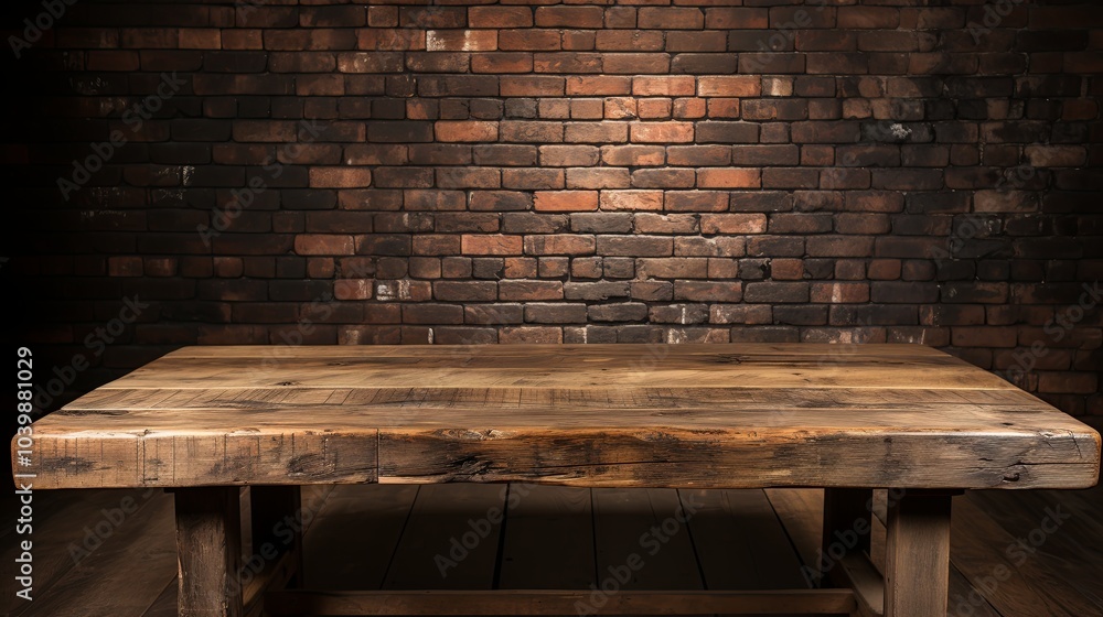 Rustic Wooden Table with Intricate Grain Pattern Rustic Wooden Table with Intricate Grain Pattern