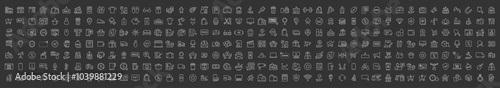 Shopping and E-Commerce web icons in line style. Online shopping, digital marketing, delivery, coupon, shop, discount, bank card, gifts, shop collection. Vector illustration.