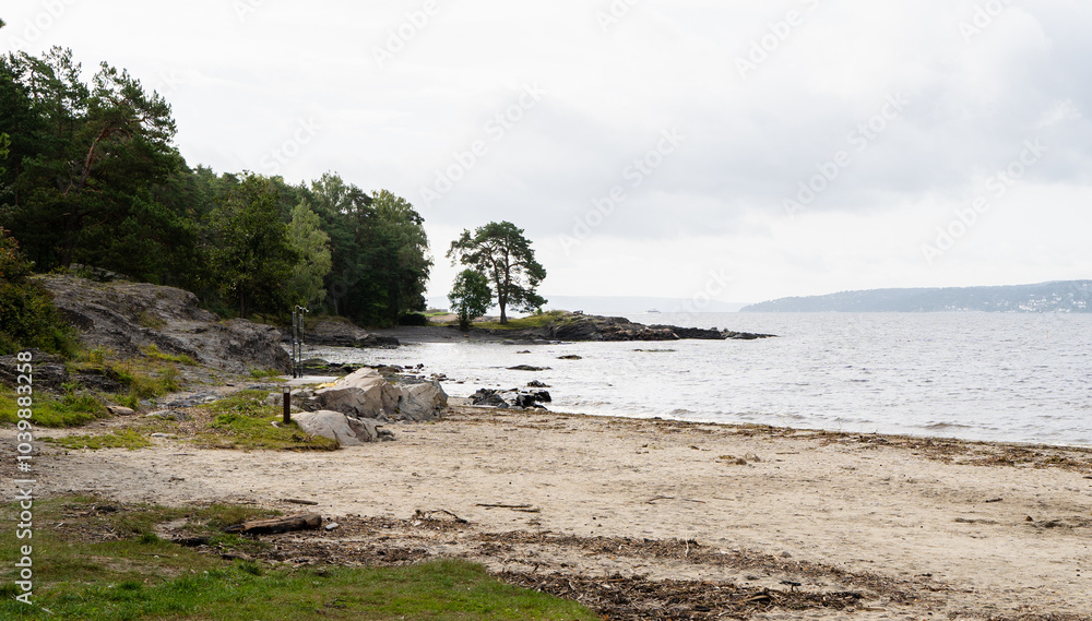 Paradisbukta Beach on Bygdøy Island in Oslo, Norway
