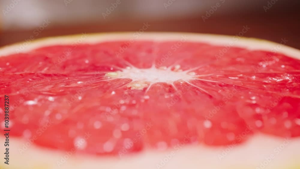 close up of a slice of grapefruit close up of a slice of grapefruit