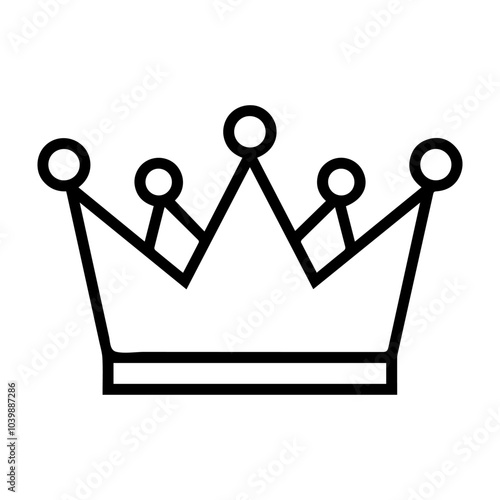 Set of three vector black silhouettes of crowns isolated on a white background. photo