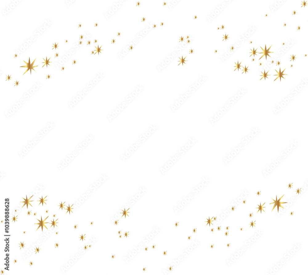 Obraz premium stars and confetti gold dust stardust dust golden