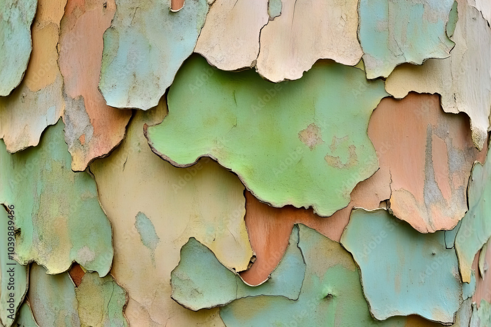 Obraz premium Rustic tree bark texture closeup in natural light highlighting intricate patterns of cracked and layered bark surfaces for organic design elements, backgrounds, and nature-inspired visuals