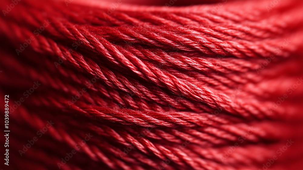 Fototapeta premium Close up a texture of red twisted thread