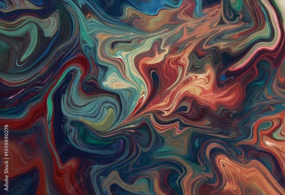 Abstract painting with swirling, vibrant colors. Abstract painting with swirling, vibrant colors.