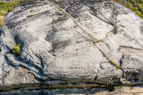 Obraz na płótnie Stone Texture on a Norwegian Fjord w salonie
