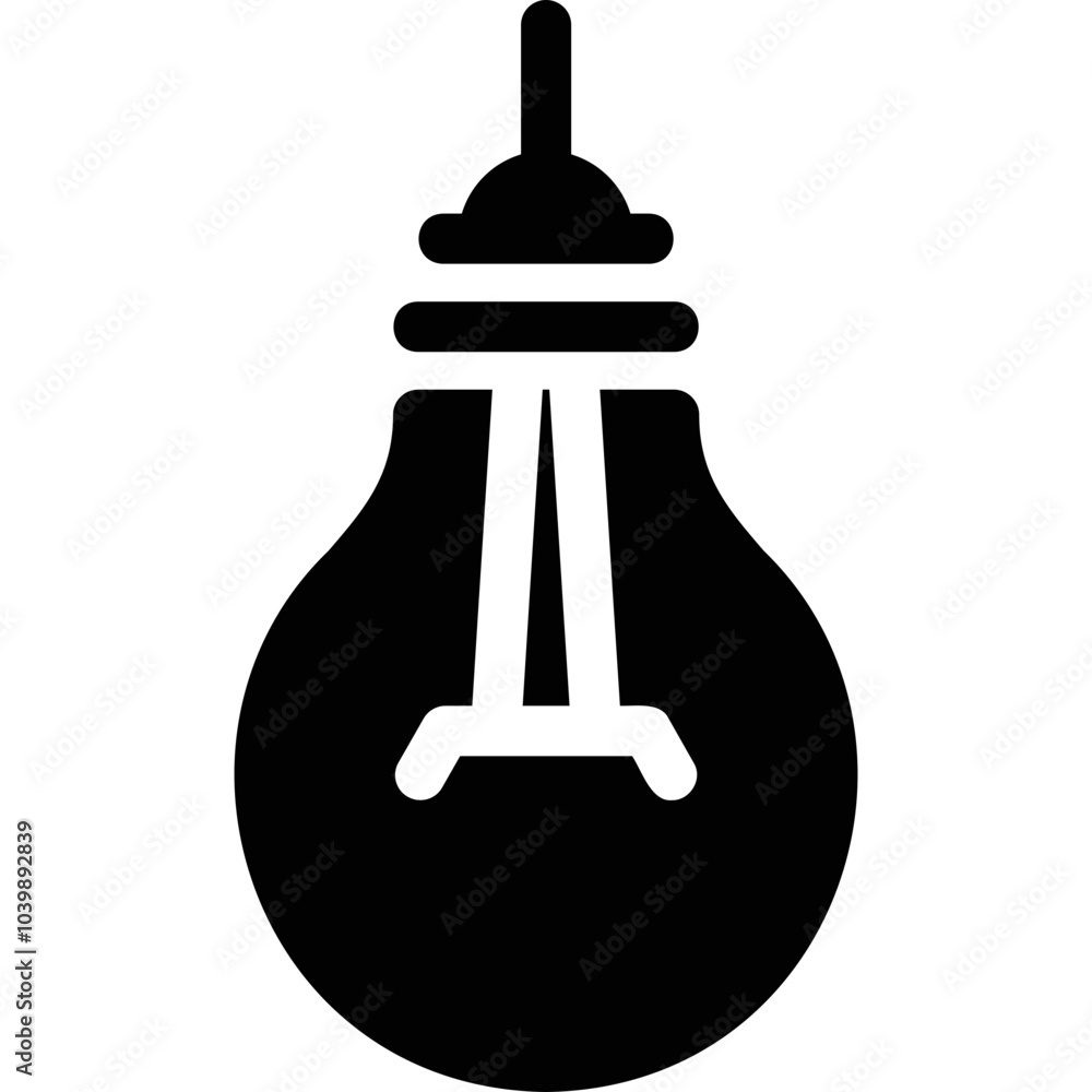 Simple vector icon light bulb Simple vector icon light bulb
