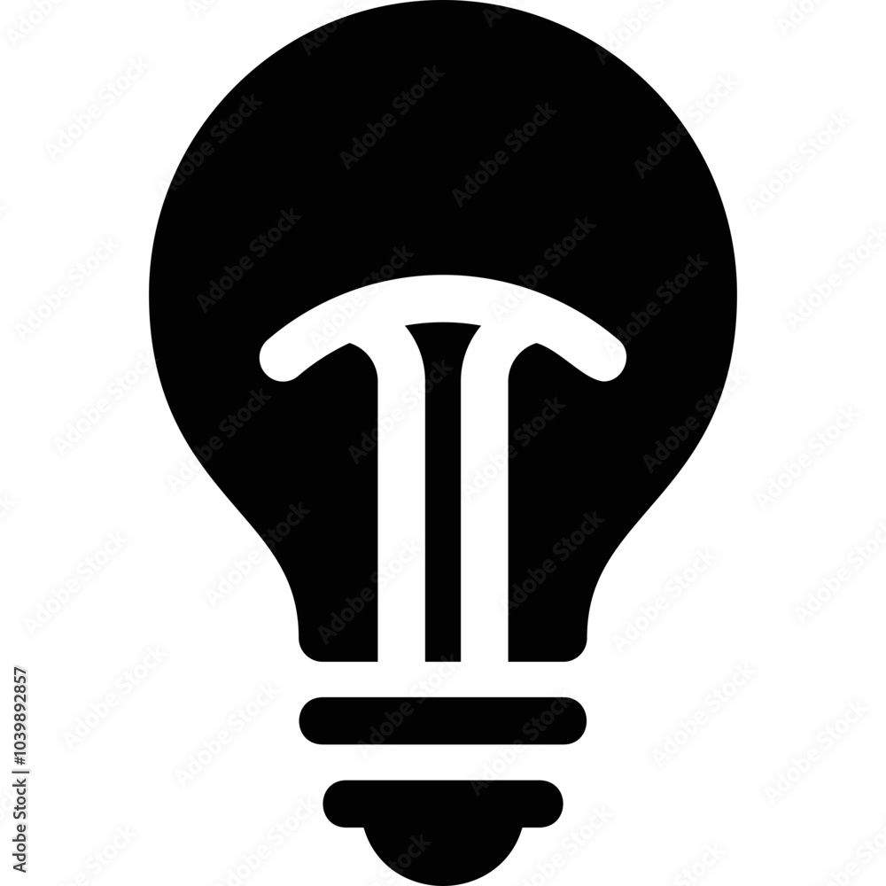 Simple vector icon light bulb Simple vector icon light bulb