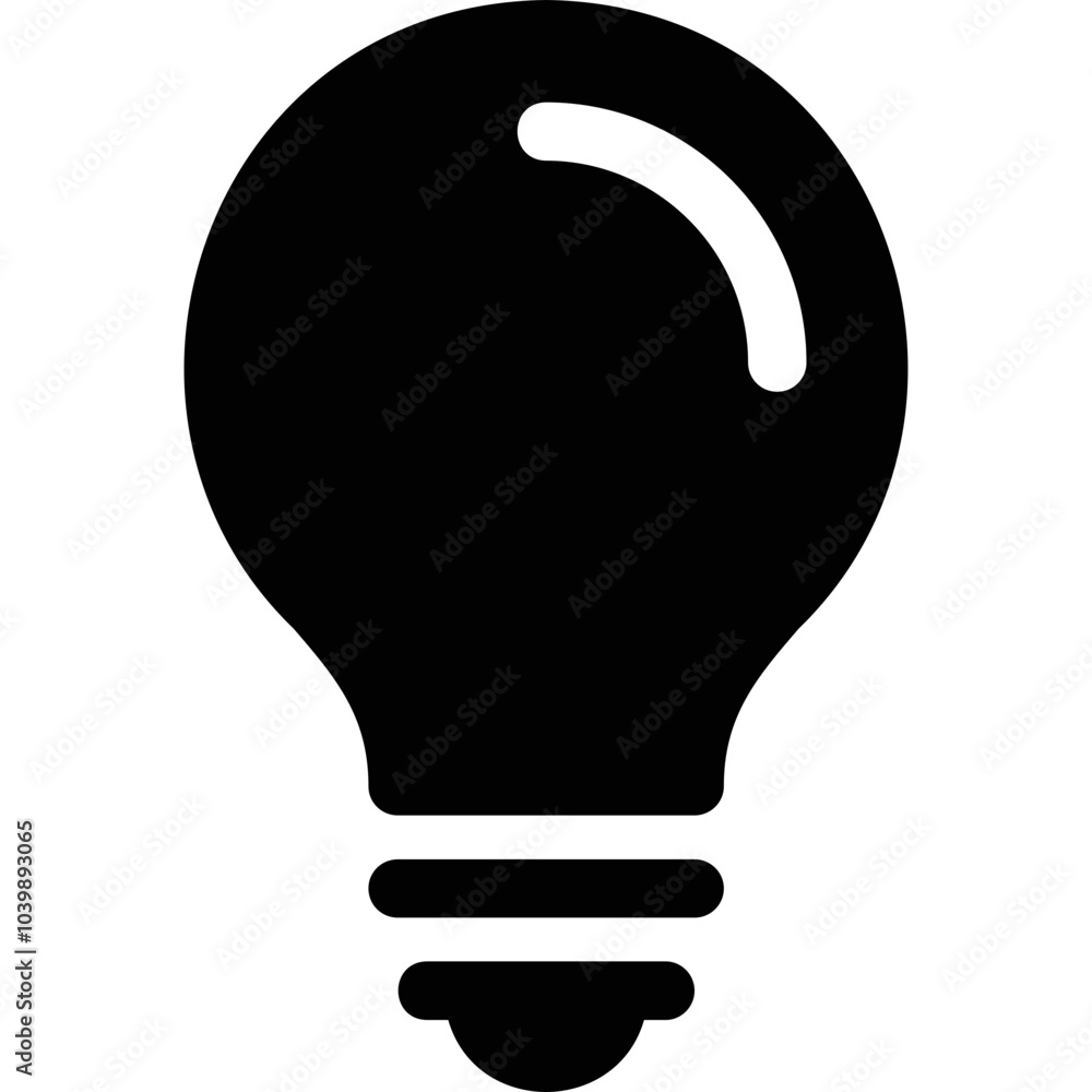 Simple vector icon light bulb Simple vector icon light bulb