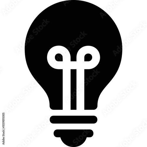 Simple vector icon light bulb