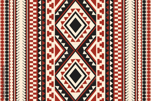 Ethnic geometric pattern, seamless pattern of the Navajo tribe. Native American ethnic. Seamless vector pattern ethnic, seamless Mexican rug, woven carpet. Folk embroidery, Bohemian, Aztec style.