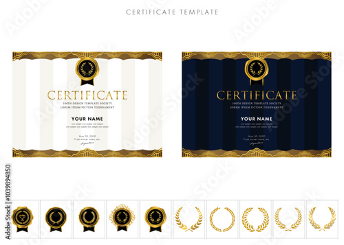 賞状１８９（横）certificate　award　表彰状　celebration