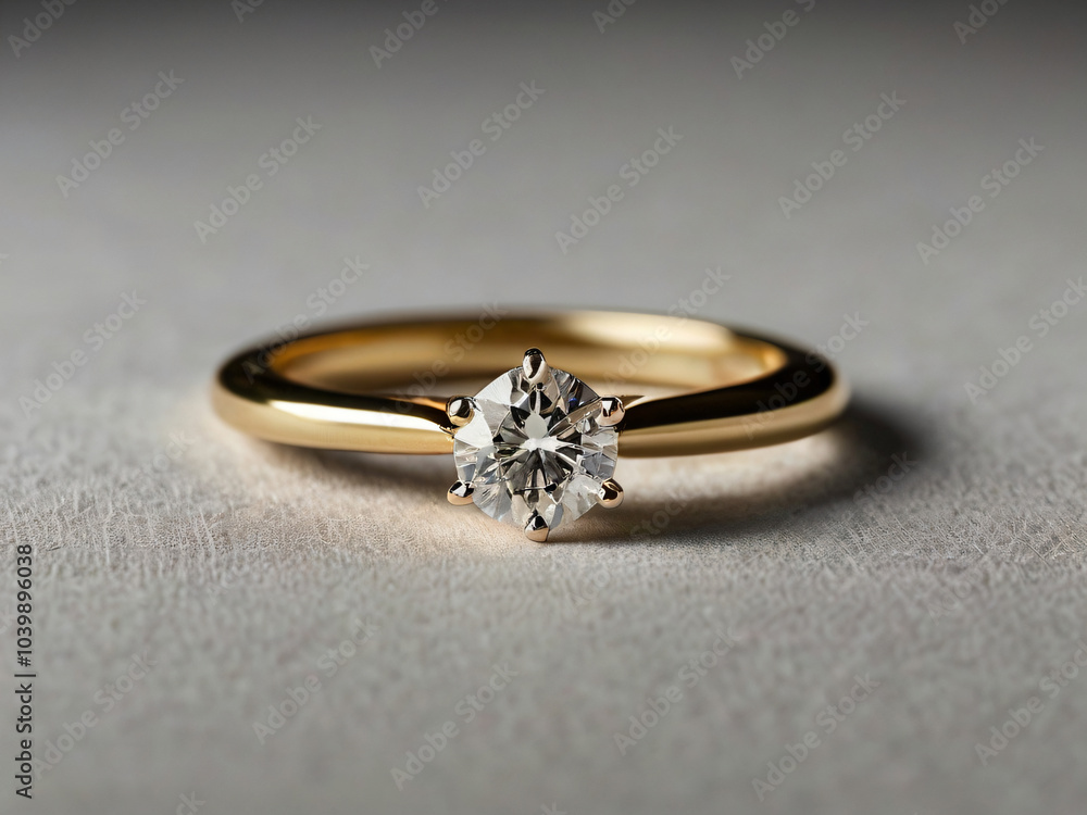 Wedding ring adorned with a dazzling diamond. Wedding ring adorned with a dazzling diamond.