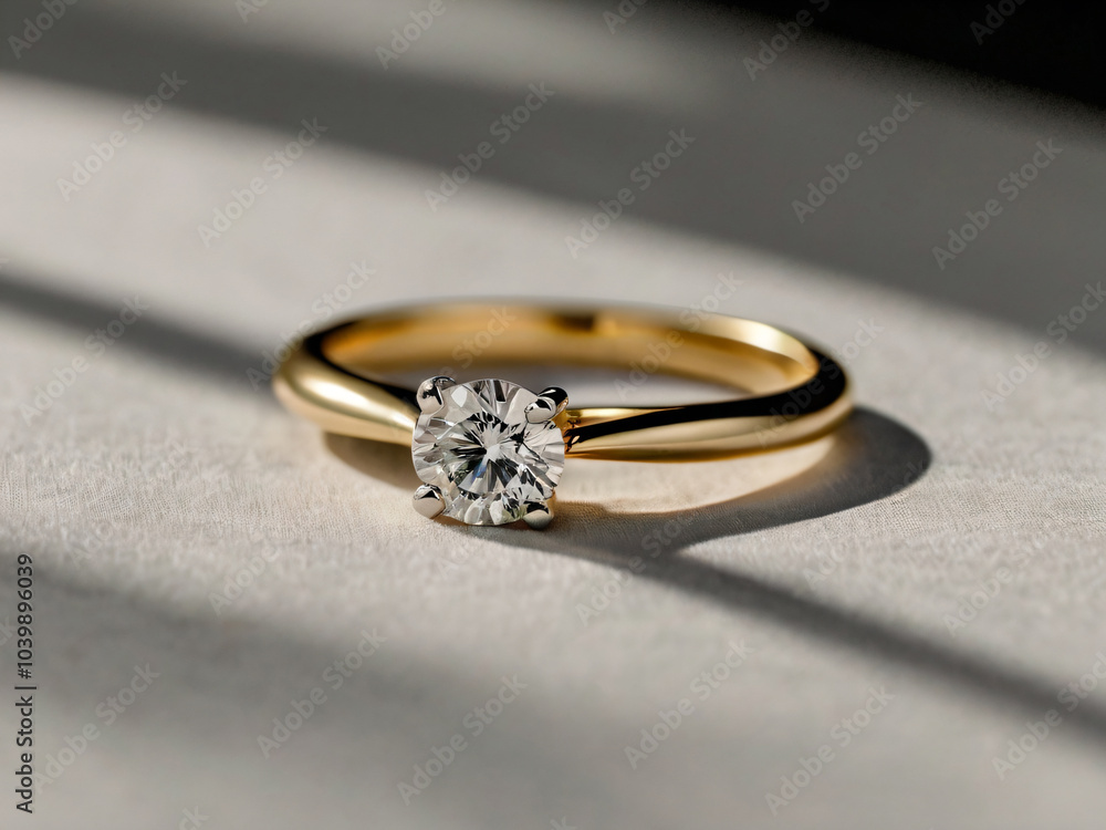 Wedding ring adorned with a dazzling diamond. Wedding ring adorned with a dazzling diamond.