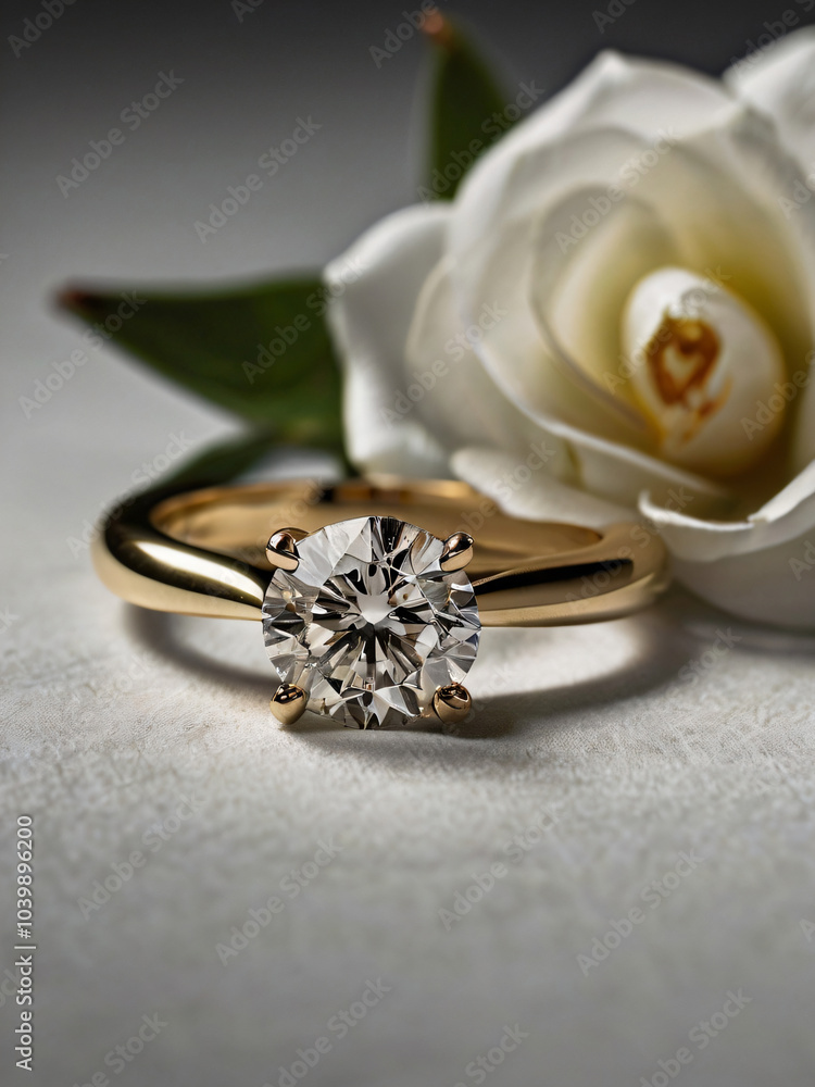 Diamond-studded wedding ring in a classic design. Diamond-studded wedding ring in a classic design.