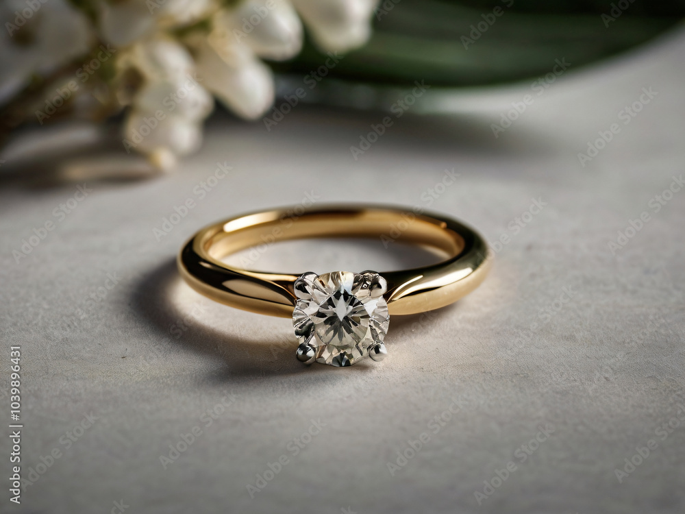 Diamond-studded wedding ring in a classic design. Diamond-studded wedding ring in a classic design.