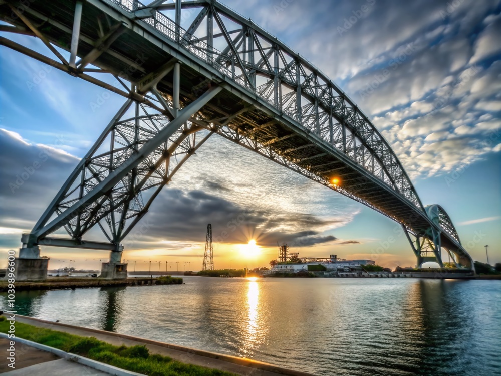 Corpus Christi Harbor Bridge Overview - Stunning Steel Box-Girder Arch Bridge in Port of Corpus Christi, Texas Corpus Christi Harbor Bridge Overview - Stunning Steel Box-Girder Arch Bridge in Port of Corpus Christi, Texas