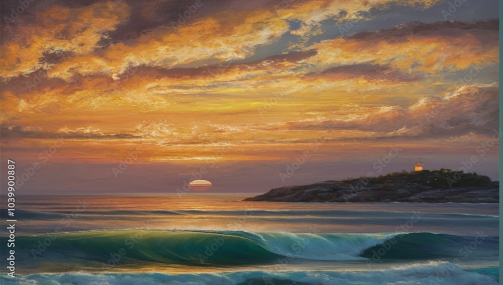 Obraz premium sunset over the sea