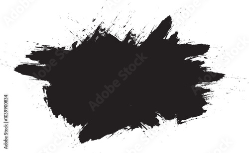 black brush banner painting grunge graphic artistic element abstract background
