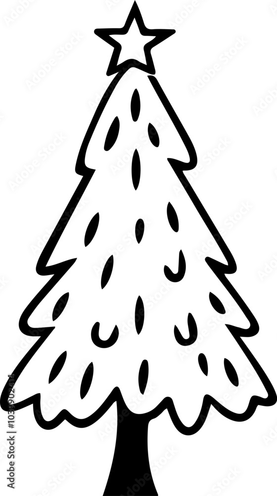 Christmas tree flat vector Christmas tree flat vector