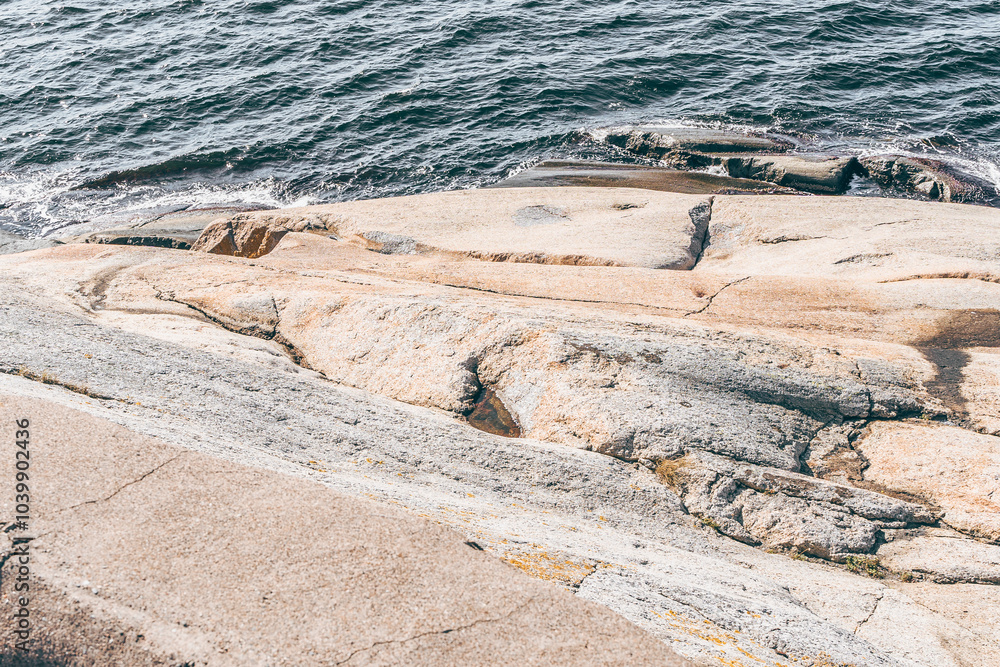 Fjord Landscape with Rocks and Sea in Sandefjord, Norway