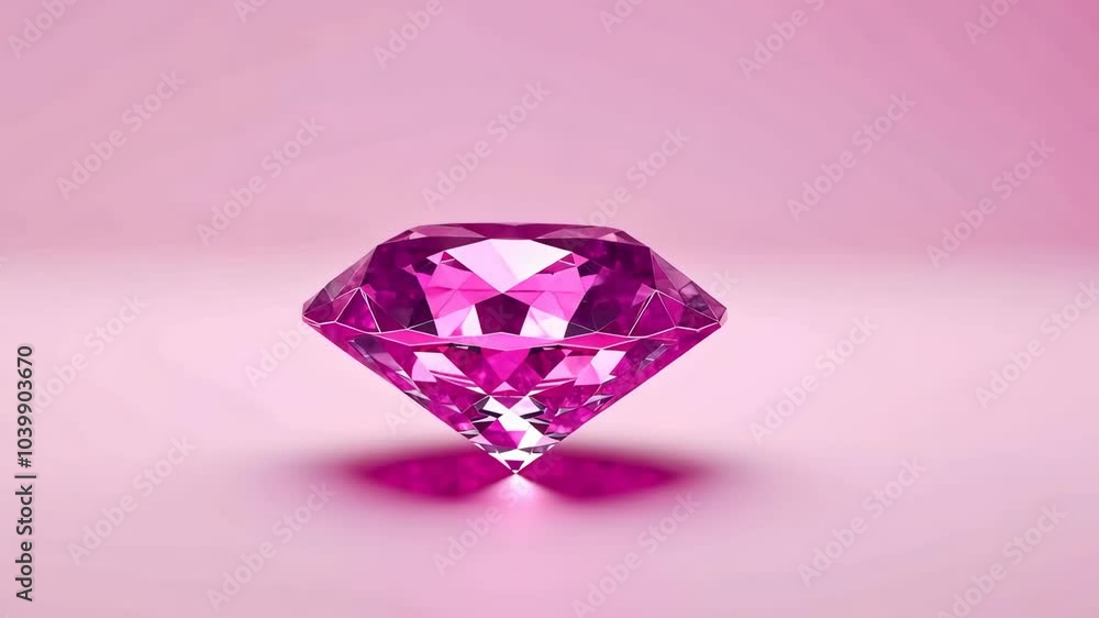 Sparkling Pink Diamond Isolated on Light Pink Background, Minimalistic Jewel Design, Luxurious Gemstone Photography Sparkling Pink Diamond Isolated on Light Pink Background, Minimalistic Jewel Design, Luxurious Gemstone Photography