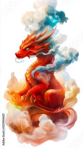 chinese dragon statue,generated ai