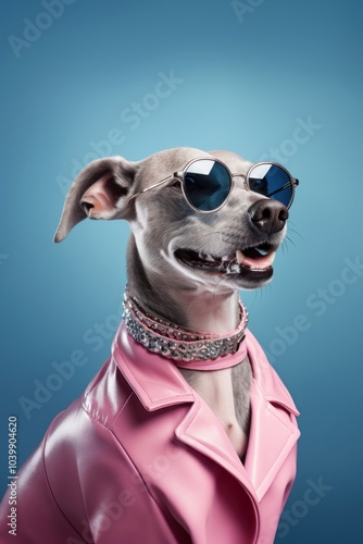 Dog portrait photography sunglasses.