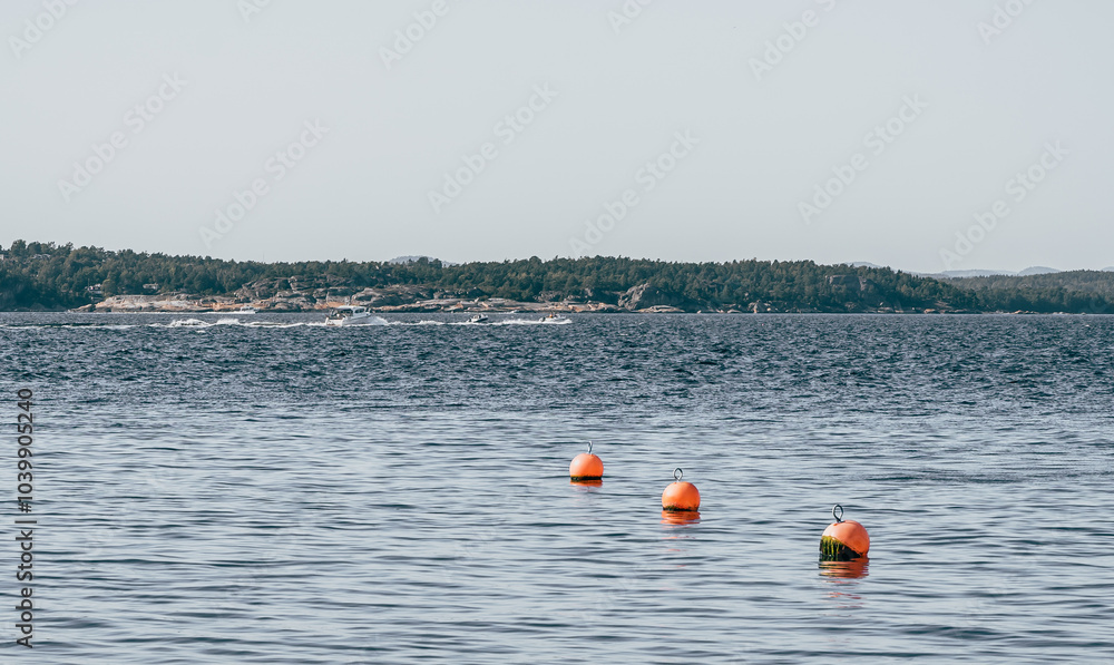 View of the Sea from Tjønnestranda Beach in Sandefjord, Norway