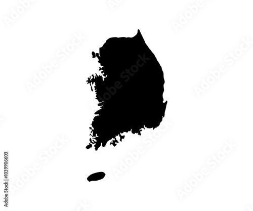 Map of South Korea. South Korea map sign vector design and illustration. 
