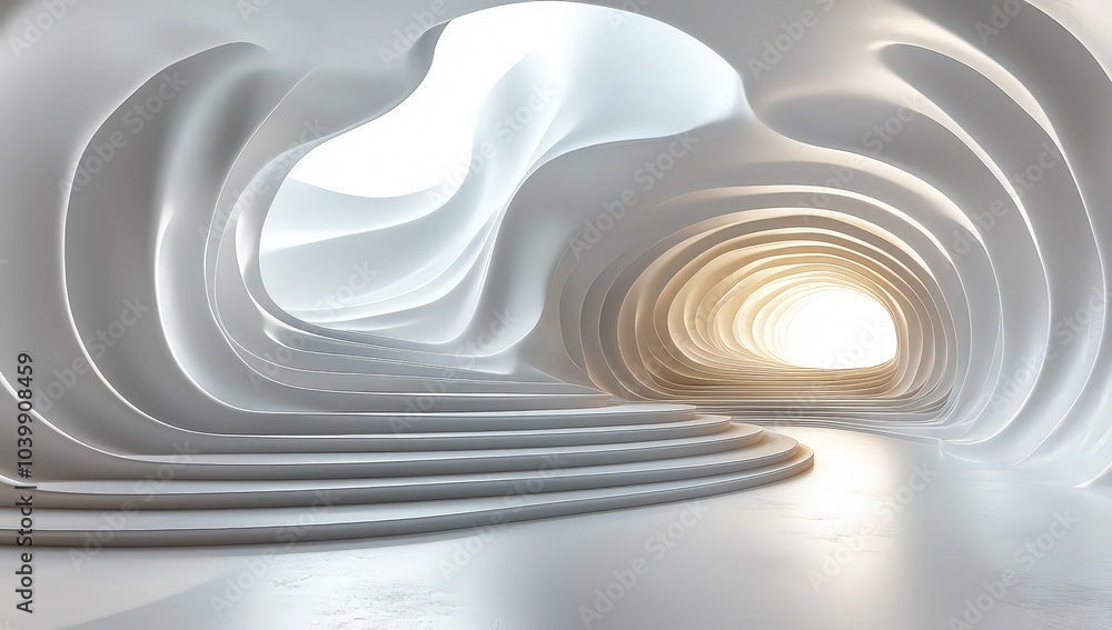 Obraz premium White background with curved lines