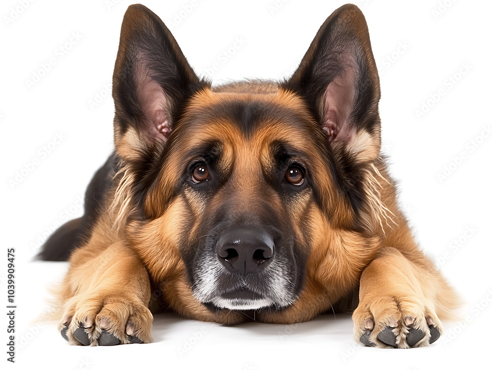 Photorealistic adorable German Shepherd illustration Photorealistic adorable German Shepherd illustration