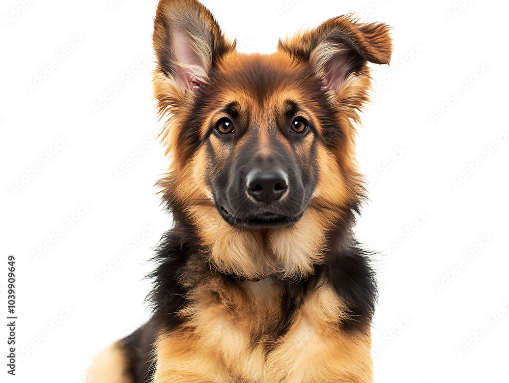 Photorealistic adorable German Shepherd illustration Photorealistic adorable German Shepherd illustration