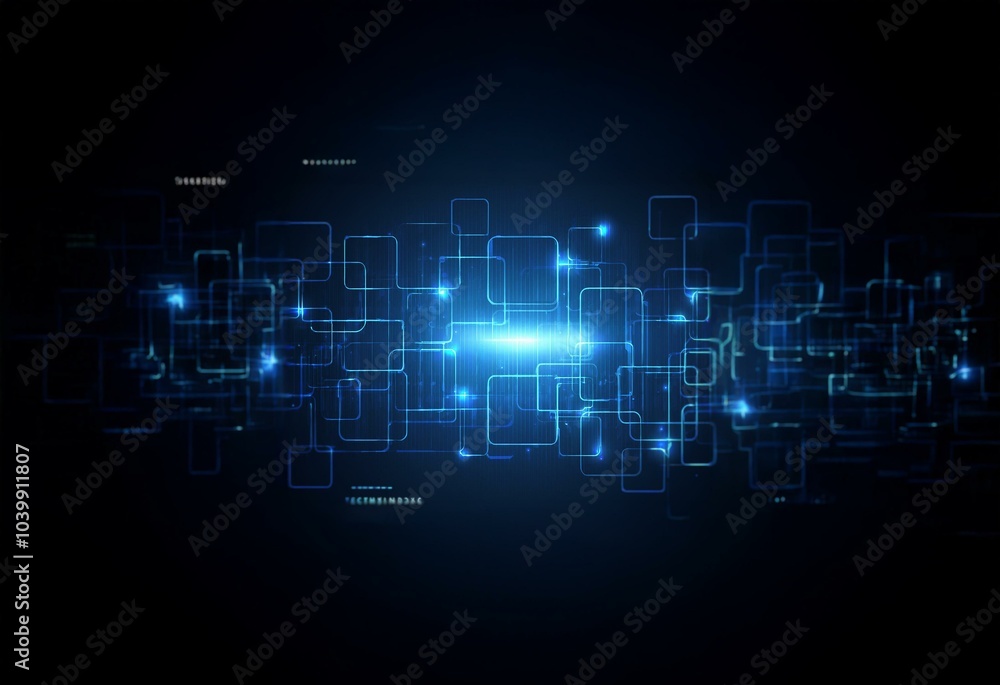 Abstract blue digital network pattern on black background. Abstract blue digital network pattern on black background.