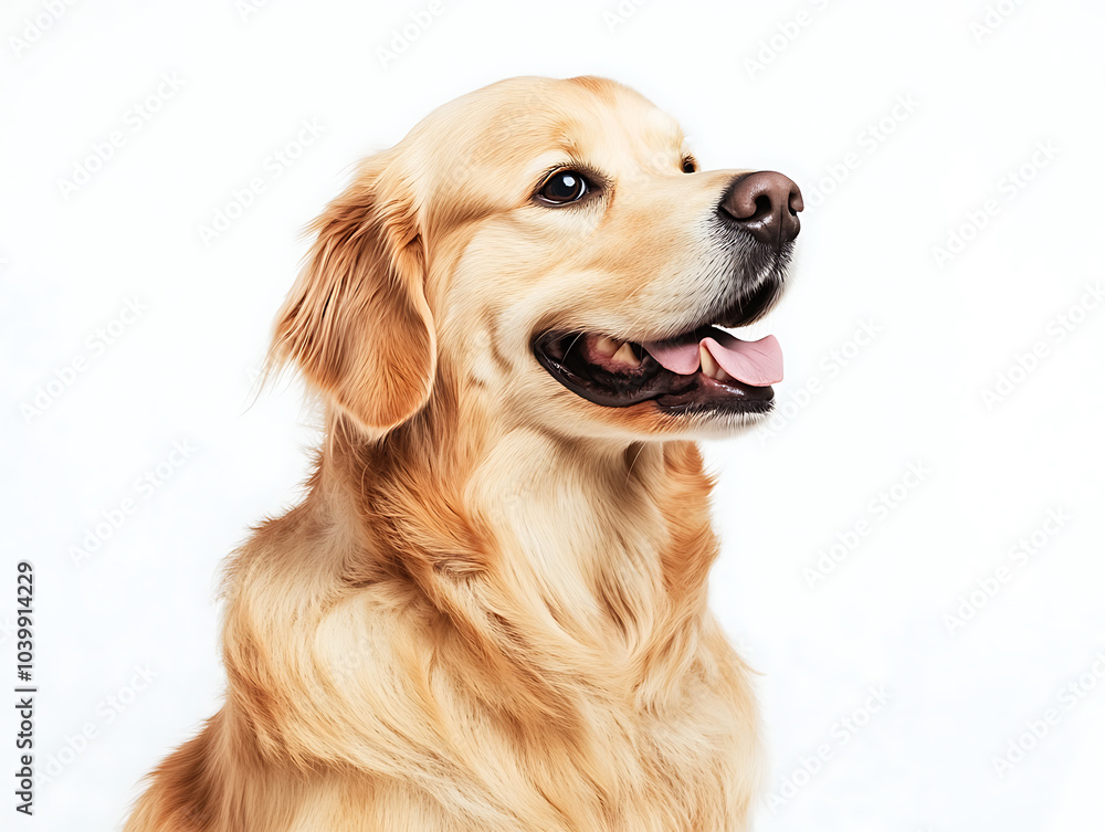 Photorealistic adorable Golden retriever Photorealistic adorable Golden retriever
