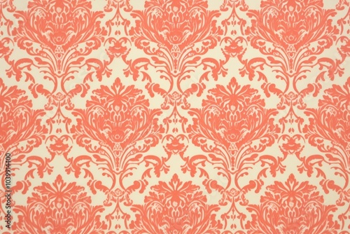 1960s vintage wallpaper red damask pattern art backgrounds.