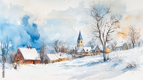 Wallpaper Mural Winter landscape Torontodigital.ca