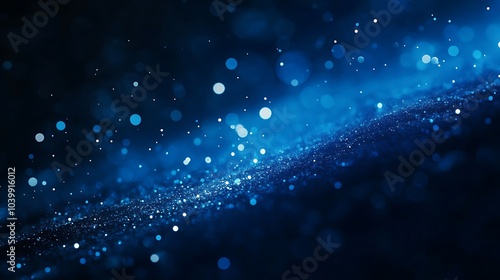 Dark Blue Canvas Enhanced with Glow Particles