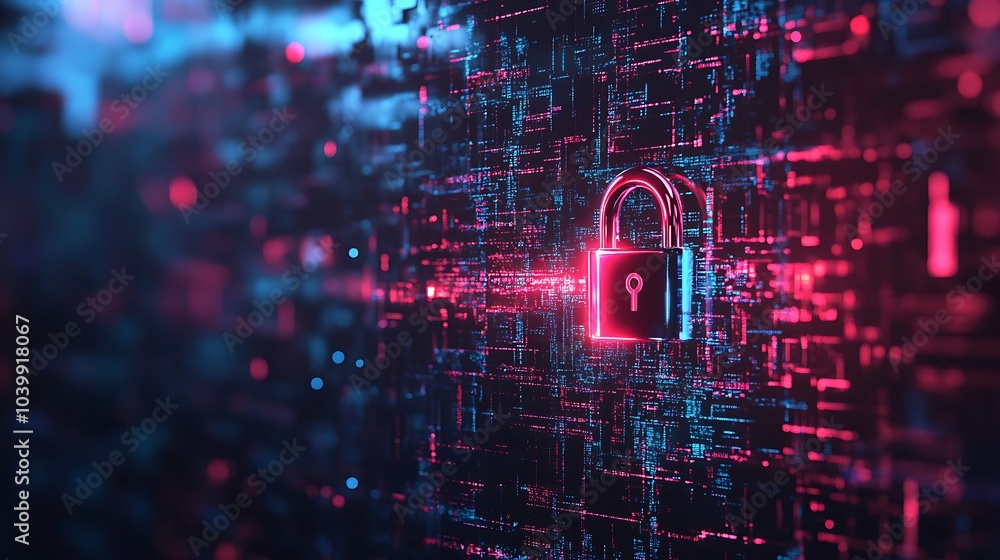 Obraz premium Data Privacy and Encryption in 8K